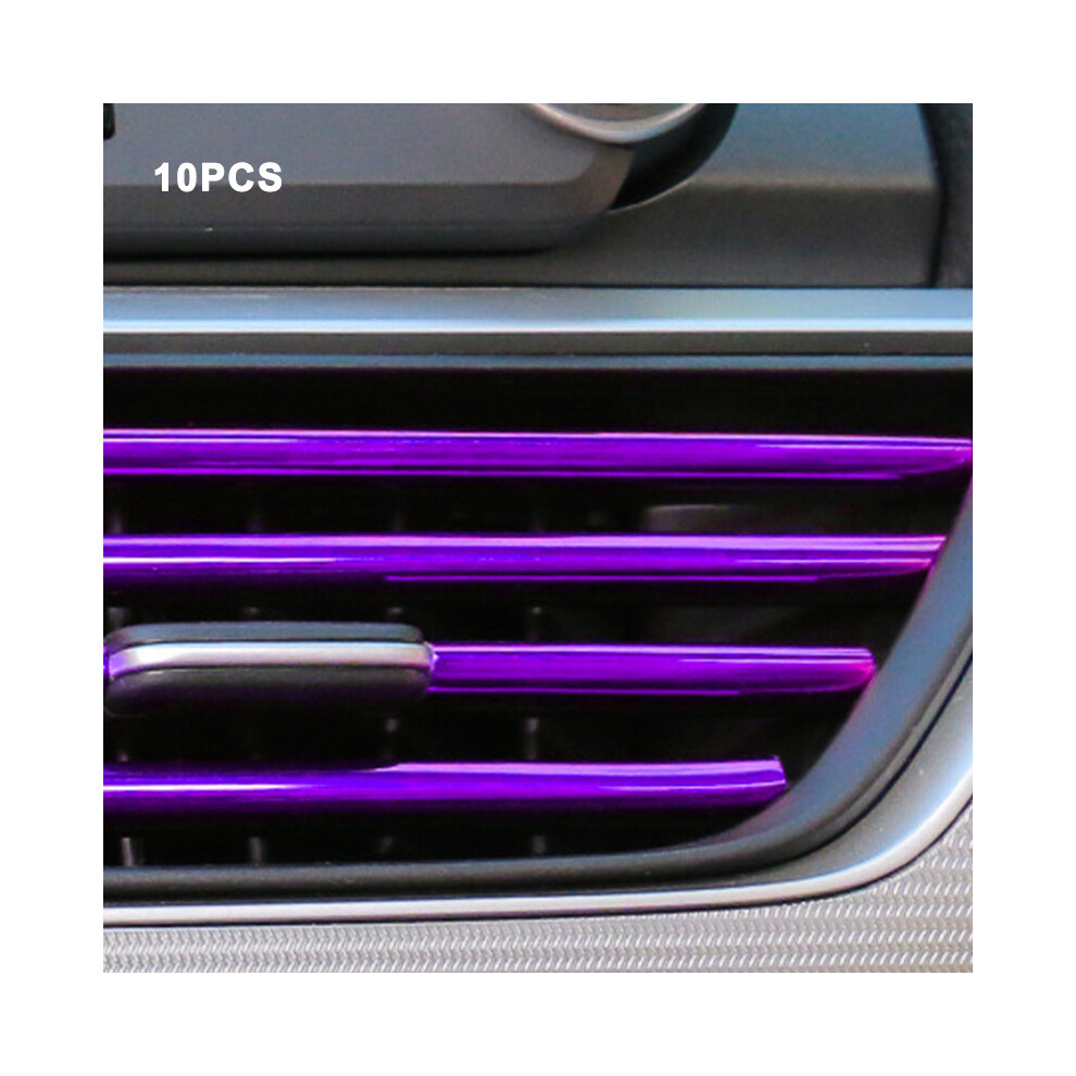 (Green) 10Pcs 20Cm U-Shape Car Ac Outlet Decor Strips Green 123643755707