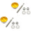 2 PCS Push Button Quick Release Hood Bonnet Pins Lock Clip Car Bumper  Kit Gold 9