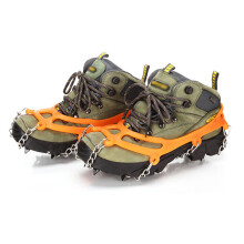 (orange) Spikes Ice Traction Cleats Crampons Anti-Slip Snow Grips for Boots Shoes Cover