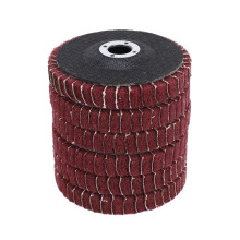 6PCS 4 Inch 240 Grit Red Nylon Fiber Flap Discs with Sandpaper,perfect for Paint Remove & Stainless Steel Tube Polishing