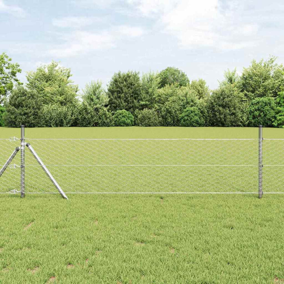 Vidaxl Ground Fix Welded Wire Fence 25 X 0.8 M (W X H)