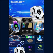 Boîte AI Intelligente Sans Fil CarPlay 4en1 Airplay/Mirror Link/Android Auto/Carplay Système Intelligent de Voiture Adaptateur USB Dongle A