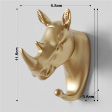 3X Wall Mounted Hooks Animal Rack Coat Caps Wall Hanger Horse Elephant Hooks Decorative Decor F