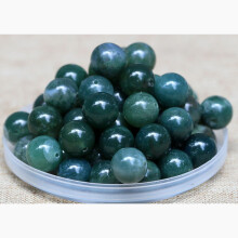 (Water Green, 10mm) Assorted Natural Stones Agate Loose Beads 6mm 10mm For DIY Jewelry Making