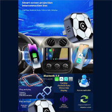 Boîte AI Intelligente Sans Fil CarPlay 4en1 Airplay/Lien Miroir/Android Auto/Carplay Adaptateur USB Dongle B