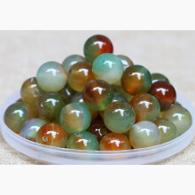 (Malachite Green, 10mm) Assorted Natural Stones Agate Loose Beads 6mm 10mm For DIY Jewelry Making