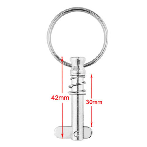 6Pcs Quick Release Pin Boat Bimini Top Pins 1/4 Inch Diameter with Drop Cam & Spring, Marine Hardware with Pull Ring 1