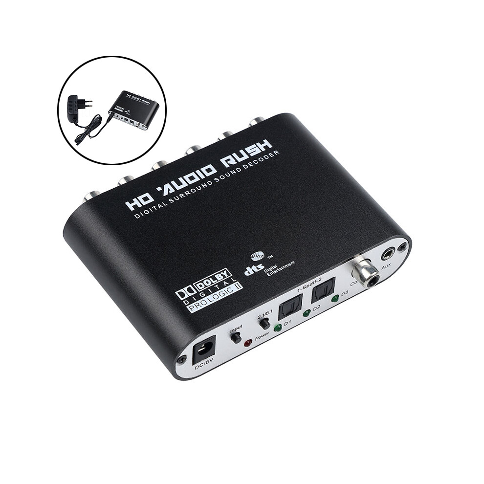 (Eu Plug) Optical Spdif Coaxial Ac3 Dts To 5.1Ch Analog Audio Rush Sound Decoder Converter 123643811618
