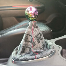 (Yellow orange) Bride Racing Hyper Fabric Shift Knob Shifter Boot Cover MT/AT Stitches for Honda