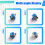 6Pcs Electromagnetic Joystick for  TMR Electromagnetic Anti Drift Joystick Controller Repair Replacement Gaming 7