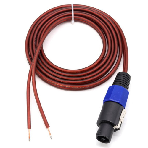 6X Speakon Speaker Cable Bare Wire Open End Cable, Speakon to Speaker Wire Audio Cord Amplifier Connection Cord 2