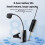 2 Channel UHF Wireless Headband Microphone System Clip- Instrument Mic for Performance Practice Recording 6