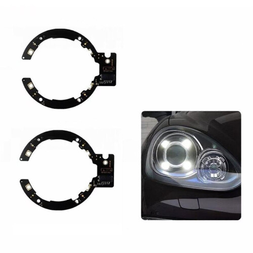 2Pcs Four-Eye Daytime Running Lights Chip LED Angel Eye Source Light PCB Panel for 15-17  Cayenne Macan 15-17 1