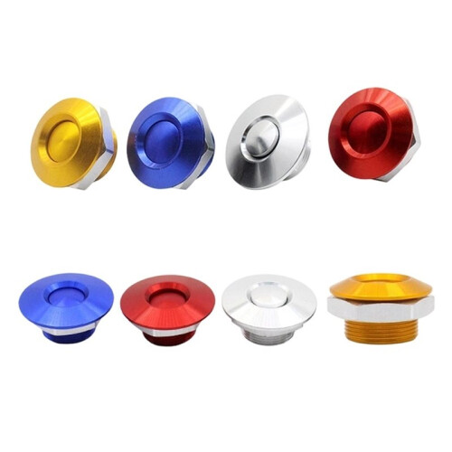 2 PCS Push Button Quick Release Hood Bonnet Pins Lock Clip Car Bumper  Kit Red 1