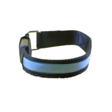 (Blue) Flashing LED Light Glowing Armband Night Running Safety Arm Strap Belt Bracelet