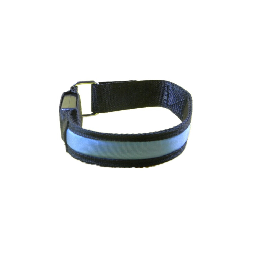(Blue) Flashing Led Light Glowing Armband Night Running Safety Arm Strap Belt Bracelet 123643823161