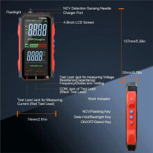 FS899L Digital Multimeter 4.8Inch Color Screen Auto-Ranging 6000 Counts True RMS NCV Voltage Current Tester Repair Tools