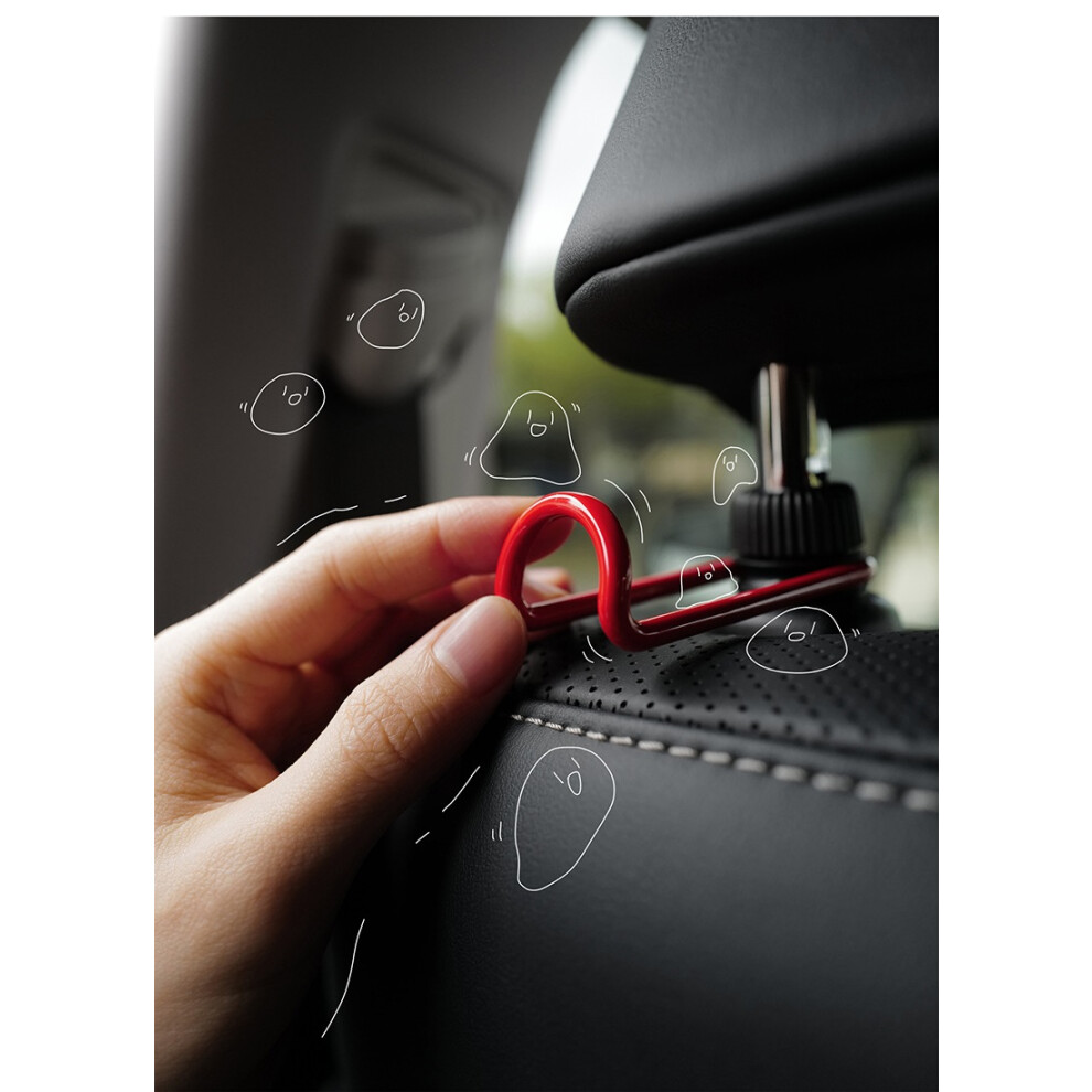 (Black) Auto Car Seat Back Hooks Organizer Headrest Hanger Handbag Shopping Bag Black 123643774784