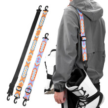 (Purple) Ski and snowboard boot straps with adjustable shoulder slings are also available for skates and roller skates