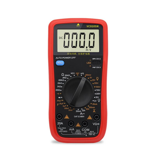 DT9205N Digital Multimeter NCV Voltage Tester AC  Current Resistance Capacitance Diode Meter