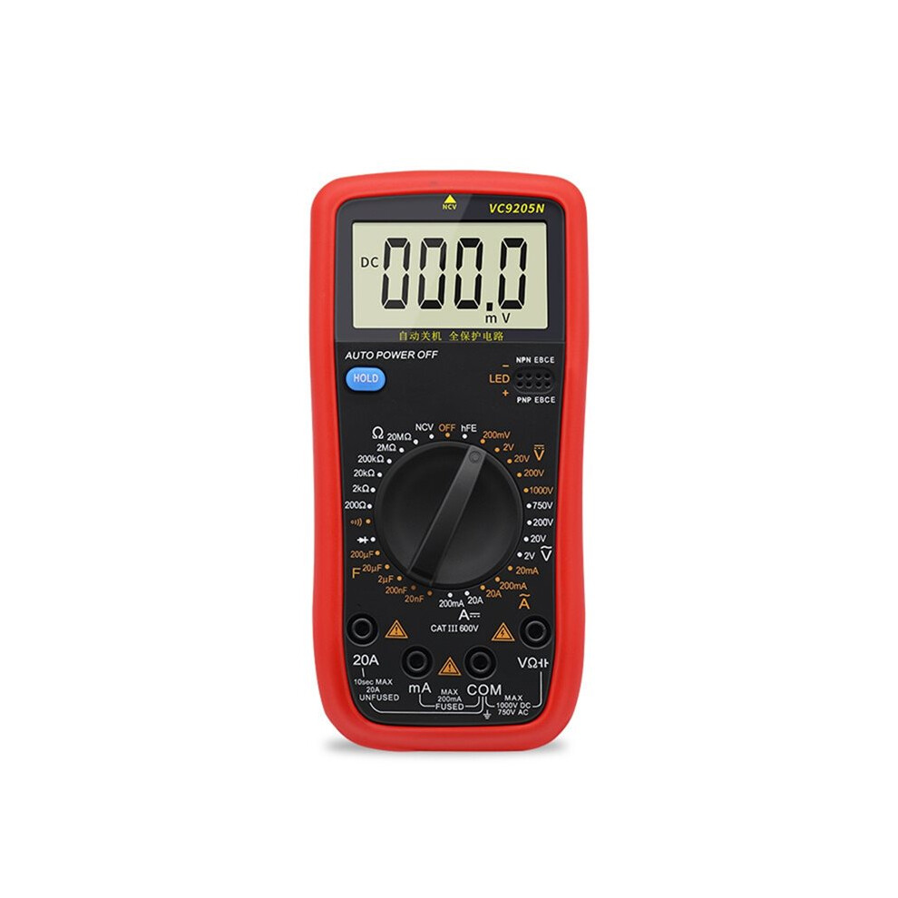 Dt9205n Digital Multimeter Ncv Voltage Tester Ac Current Resistance Capacitance Diode Meter 6031624619341