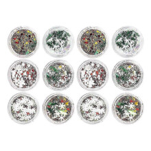 Christmas Nail Sequins Manicure Supplies for Decoration 12 Boxes