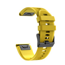 (Yellow, Garmin Fenix 6) Quick Release Silicone Watchband Wrist Strap Replacement For Garmin Fenix 6X/Fenix 6