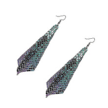 Long Earrings Tassel for Decoration 1Pair Metal Sequins Colorful Fashion