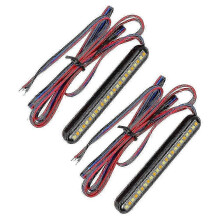 2Pcs Dual-Color Motorcycle License Plate Light with Flowing Turn Signal