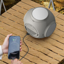 (Gray) USB Portable Rechargeable LED Camping Lantern - Outdoor Tent Light Lamp