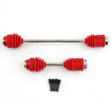 (Red) For Traxxas 5151R Front & Rear Center Drive Shafts - 1/10 E-Maxx RC Upgrade Parts