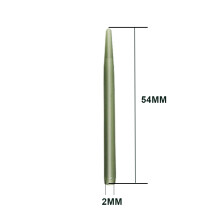 (Green(100PCS)) 100PCS 54mm Carp Fishing Rubber Tip Tubes, Anti-Tangle Weed Hook Sleeves & Quick Change Swivels