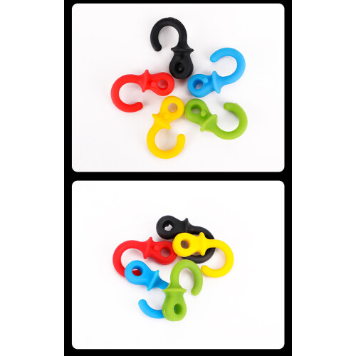 (Black) 4pcs Archery Bow String Stabilizer Monkey Tail Silencer Compound Dampener