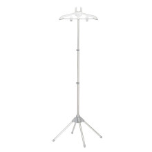 Display Stand Clothes Hanger Garment Foldable Tripod Steamer Rack Cloths Iron Hanging Stand Clothing Drying Rack Gray