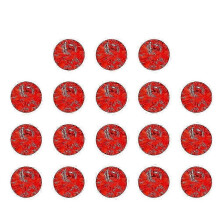 Clear Crystal Button Red Coat Button for DIY Sewing 50Pcs Pack