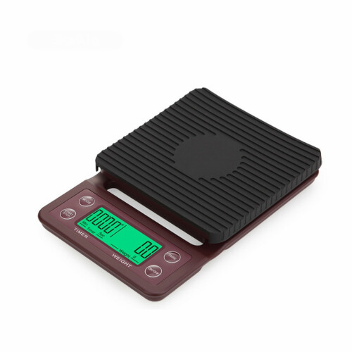 (Red 5kg) Coffee scale electronic scale with timer high precision electronic digital scale