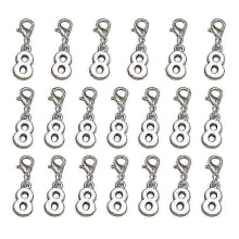 Alloy Pendant Charm Lobster Clasp Earrings for Jewelry Making 20Pcs Silver Set