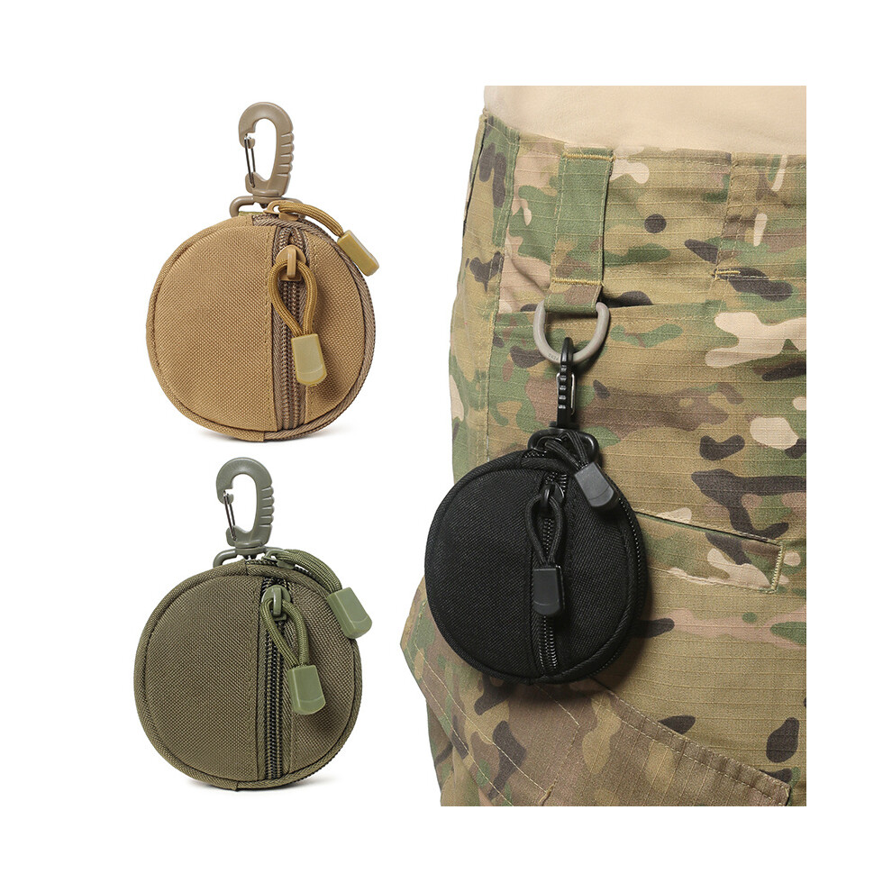 (Black) Tactical Mini Molle Coin Bag & Key Pouch | Edc Organizer Hang Bag 123643789337