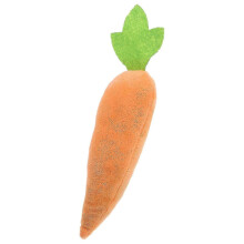 2026  Durable Carrot Shaped Catnip Toy for Cats Soft Plush Interactive Toy