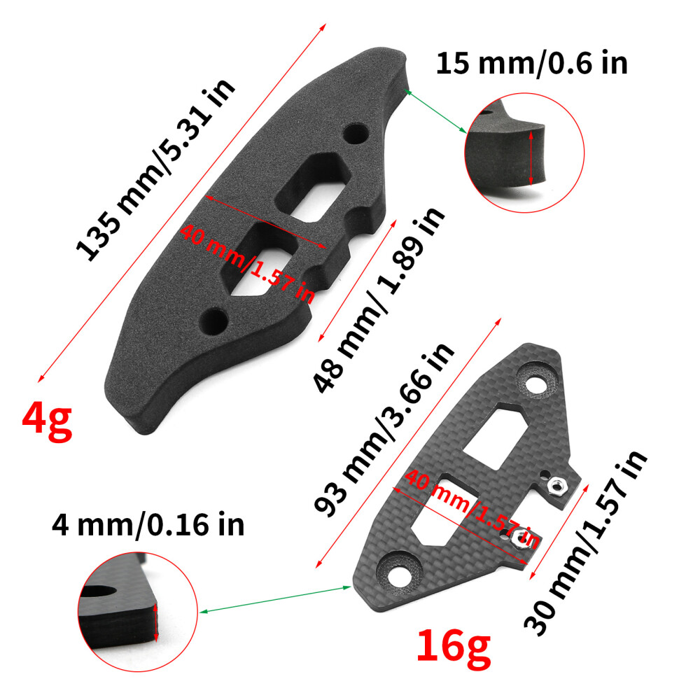 1/10 Tamiya Xv02 58707 Rally Rc Car Carbon Fibre Bumper & Foam Upgrade Kit 123643839278