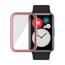 (Transparent) TPU Screen Protector Scratch-Resistant Frame Protective Cover For Huawei Watch Fit Smart Watch