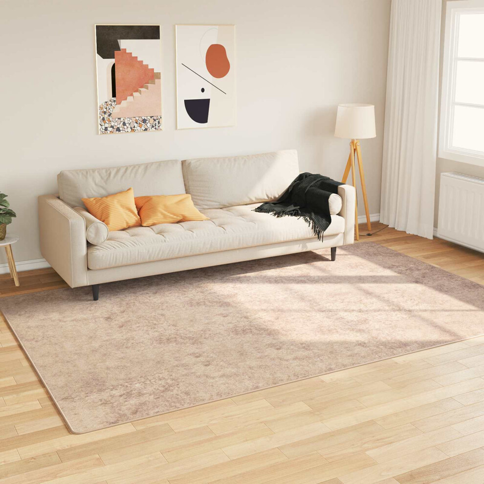 Vidaxl Rug Runner Marsa Beige 190 X 300 Cm Polyester And Pvc Cream