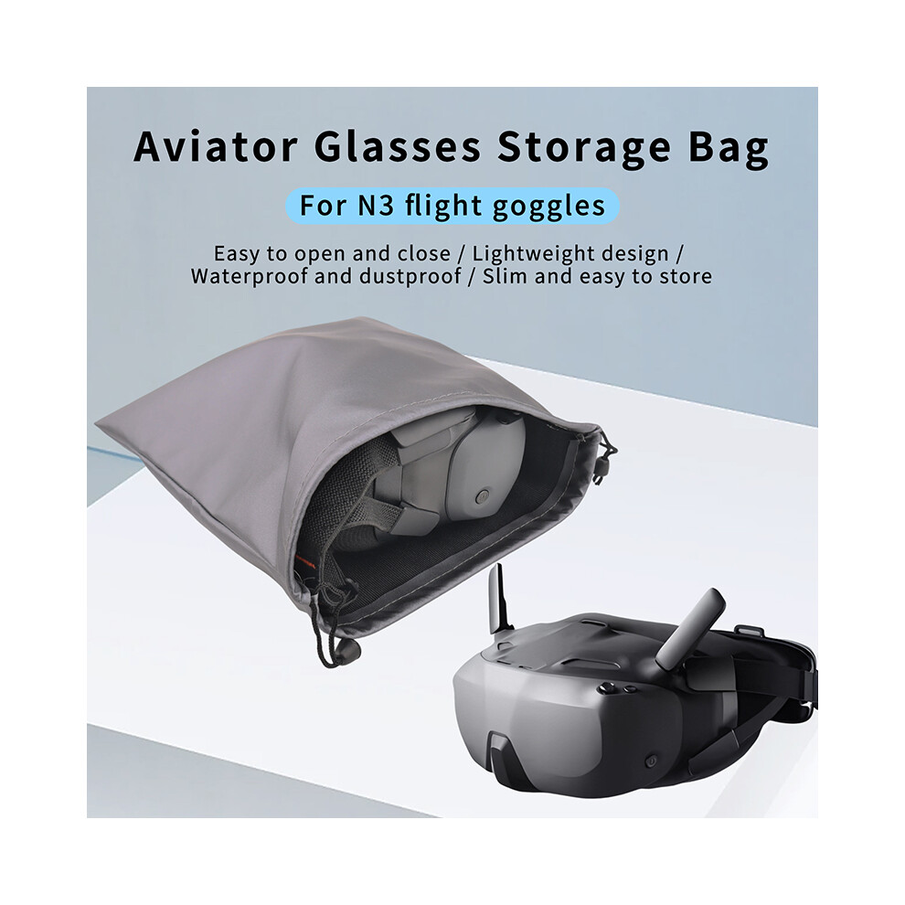 For DJI N3 Flight Glasses Storage Pouch Waterproof and Dustproof Carry Bag