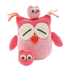 (Yellow) (Pink) DIY Crochet Kit Hand Knitting Toy Classic for Birthday Gift Beginner