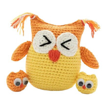 (Blue) (Yellow) DIY Crochet Kit Hand Knitting Toy Classic for Birthday Gift Beginner