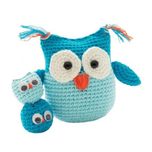 (Blue) (Blue) DIY Crochet Kit Hand Knitting Toy Classic for Birthday Gift Beginner