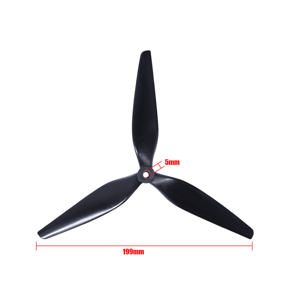 (Cw) 1Pc 9" Carbon Fiber 3-Blade Propellers (Cw/Ccw) For Fpv Drones 123643877775