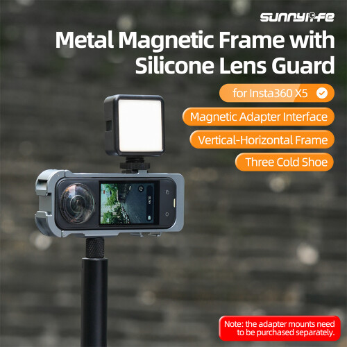 (Protective frame) Camera Metal Protective Frame Magnetic Adapter Bracket for Insta360 X5 1