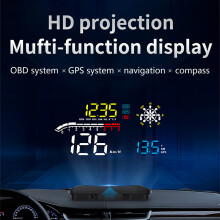 D1 Auto HUD Mirror Head Up Display OBD2 Car Speed Projector Speedometer Security Alarm