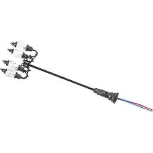 Mini Yard Lamp Street Light Models for Decoration 2Pcs Black Stainless Steel ABS